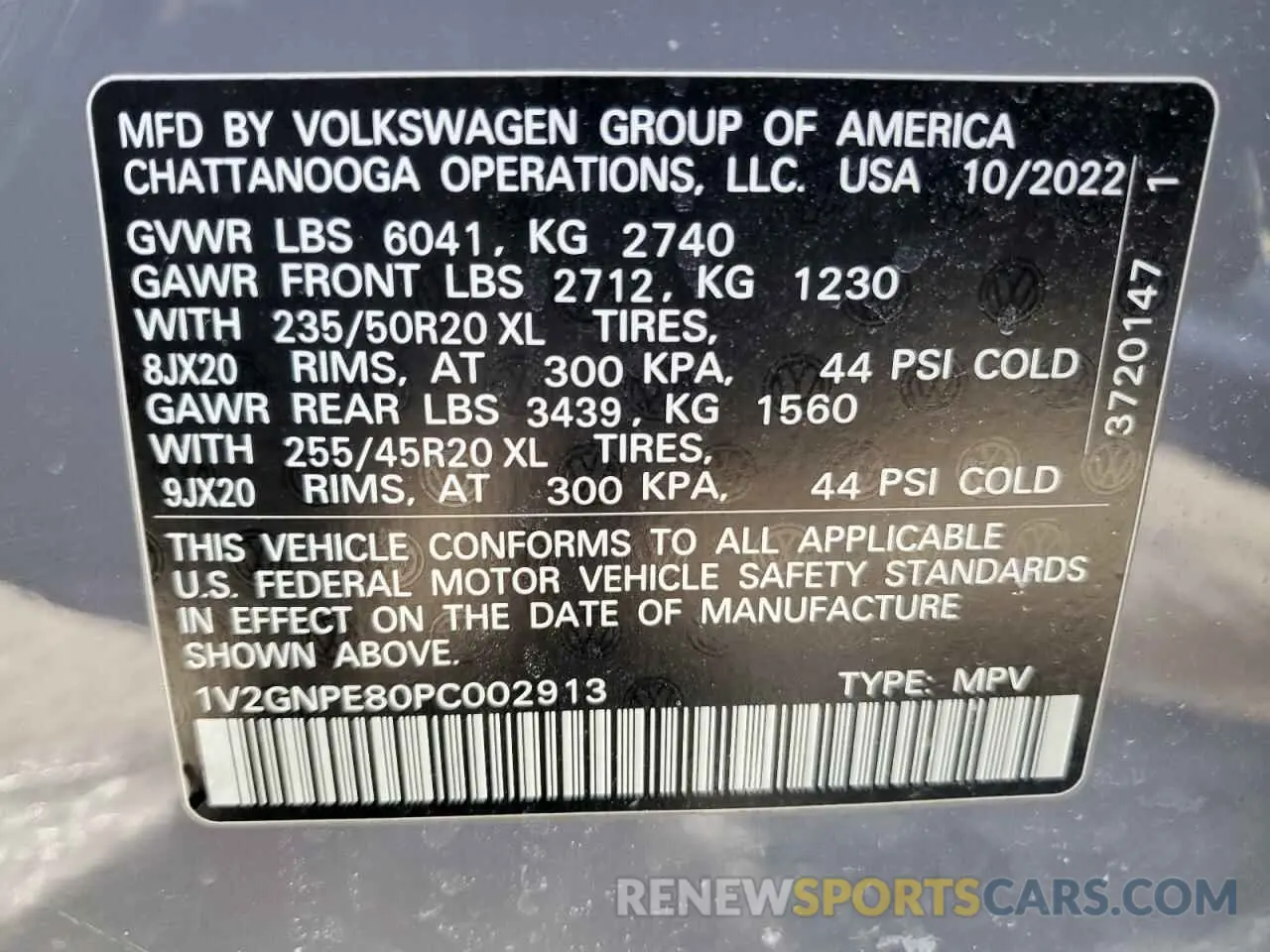 14 Photograph of a damaged car 1V2GNPE80PC002913 VOLKSWAGEN ID.4 PRO S 2023