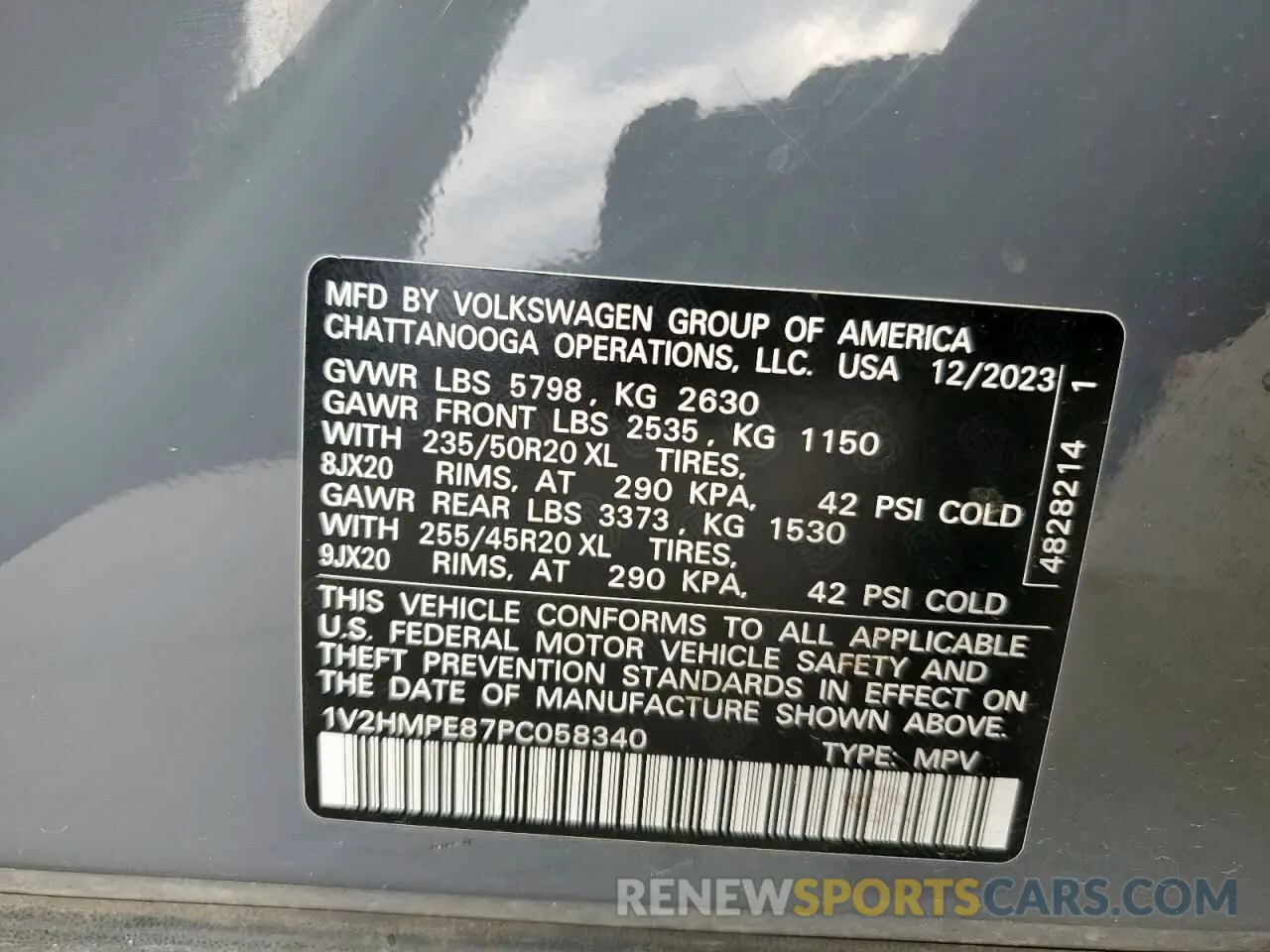 12 Photograph of a damaged car 1V2HMPE87PC058340 VOLKSWAGEN ID.4 PRO S 2023
