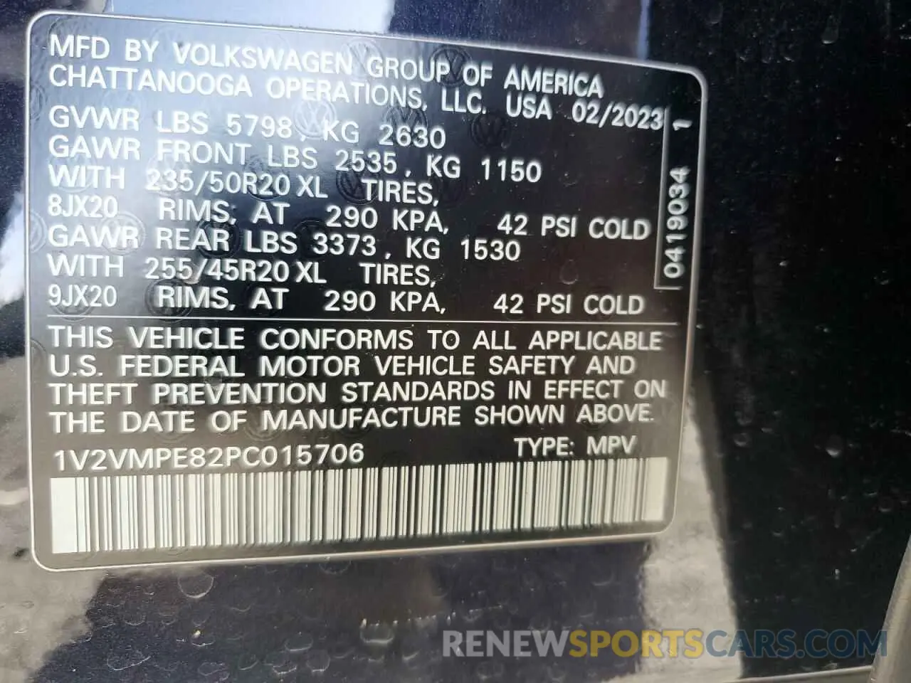 15 Фотография поврежденного автомобиля 1V2VMPE82PC015706 VOLKSWAGEN ID.4 PRO S 2023