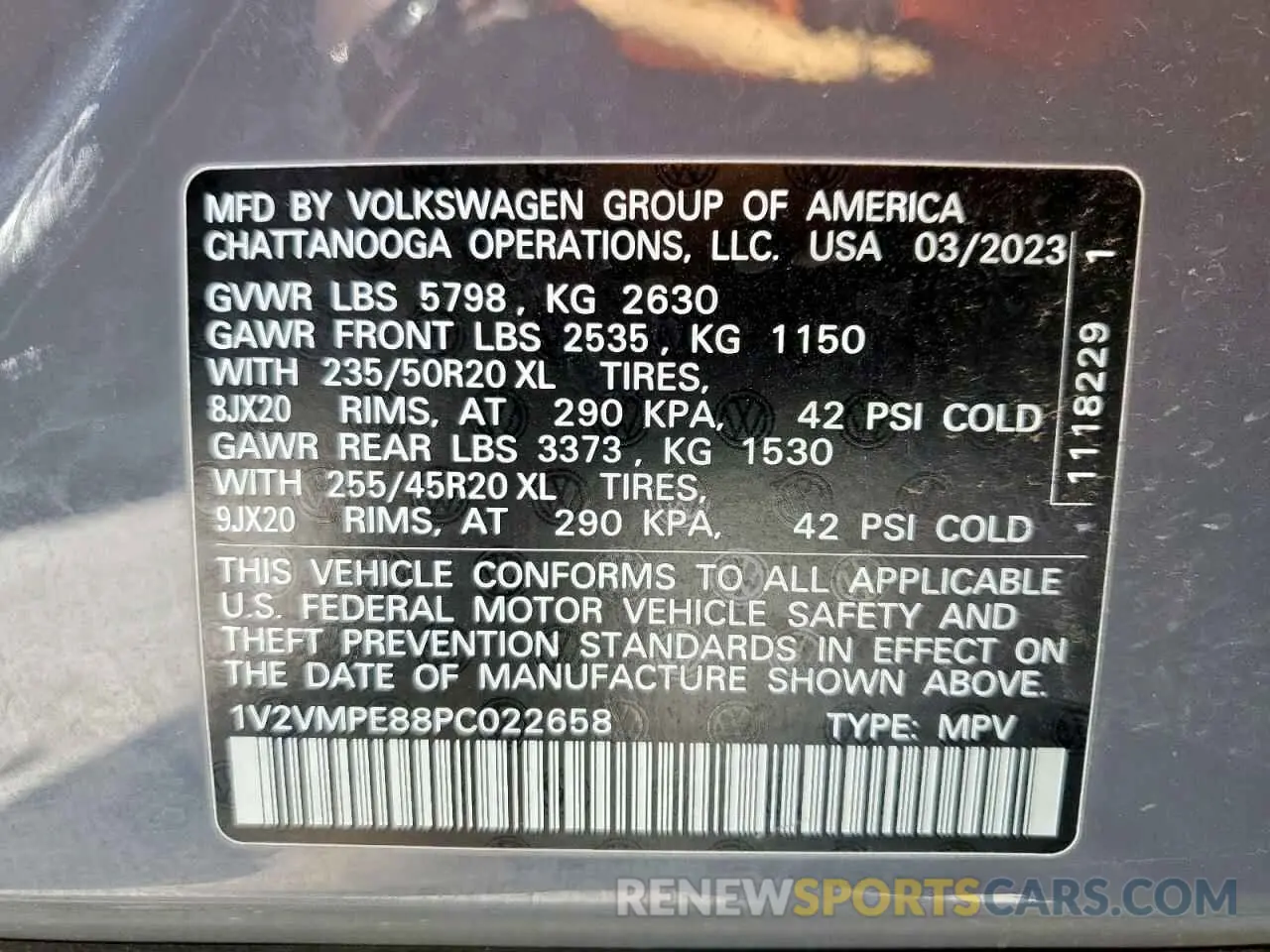 14 Фотография поврежденного автомобиля 1V2VMPE88PC022658 VOLKSWAGEN ID.4 PRO S 2023