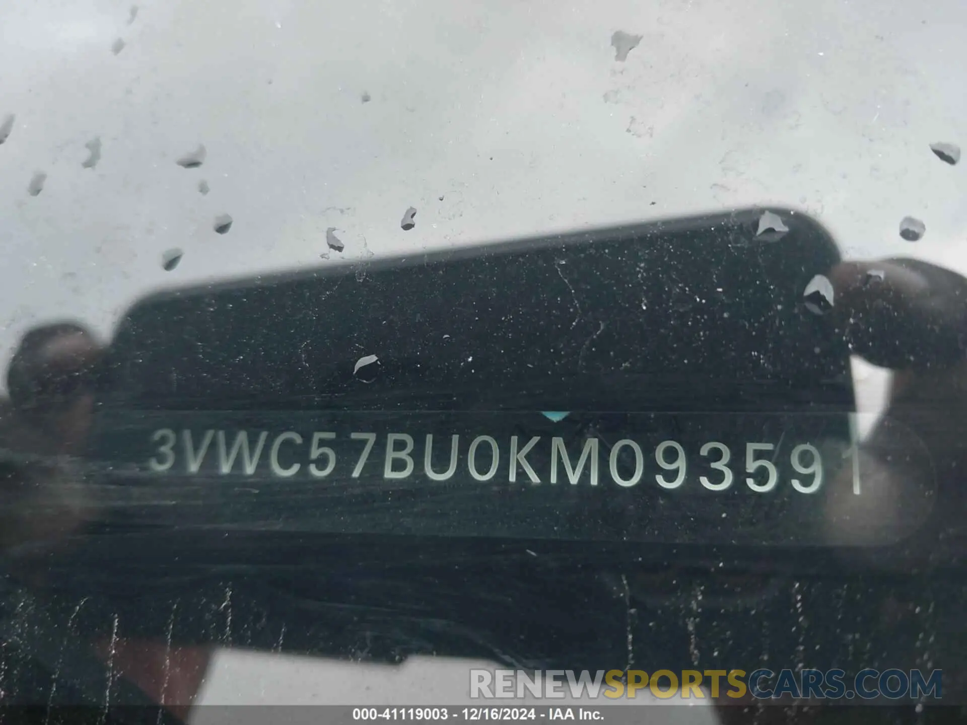 9 Photograph of a damaged car 3VWC57BU0KM093591 VOLKSWAGEN JETTA 2019