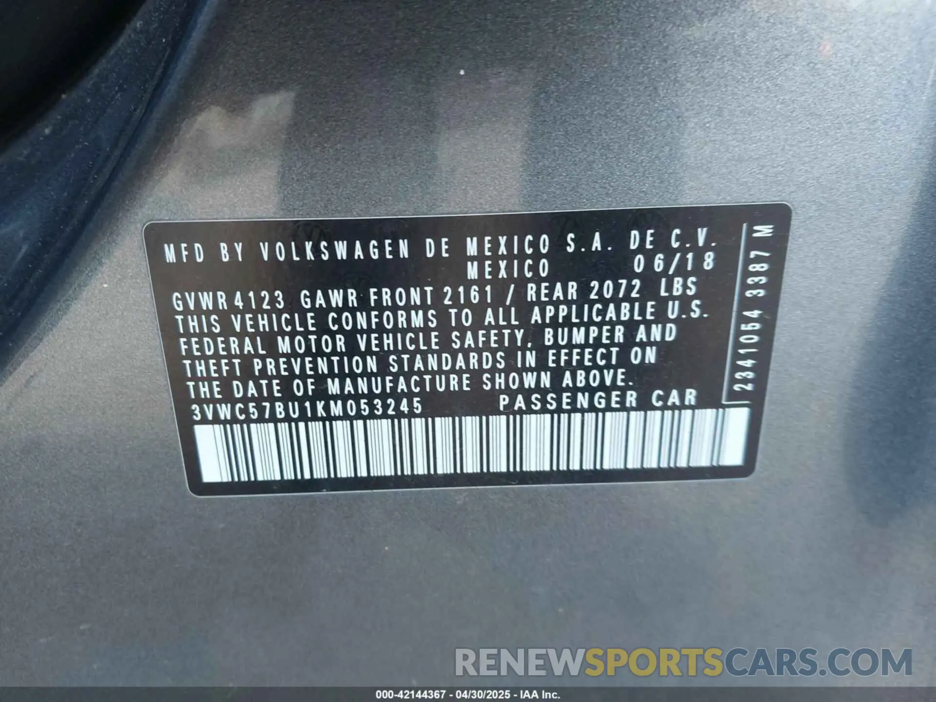 9 Фотография поврежденного автомобиля 3VWC57BU1KM053245 VOLKSWAGEN JETTA 2019