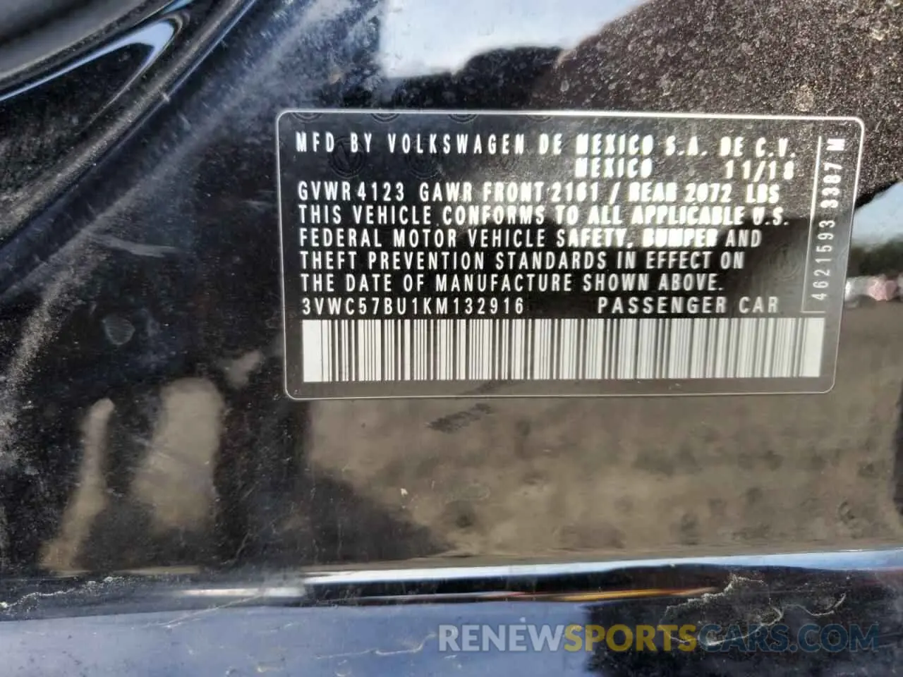 15 Photograph of a damaged car 3VWC57BU1KM132916 VOLKSWAGEN JETTA 2019