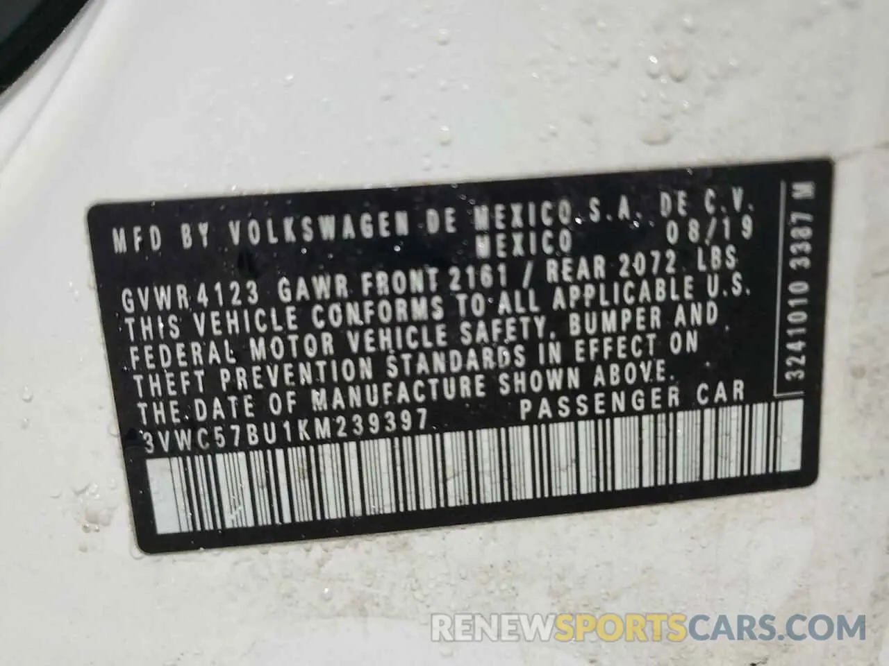 14 Фотография поврежденного автомобиля 3VWC57BU1KM239397 VOLKSWAGEN JETTA 2019