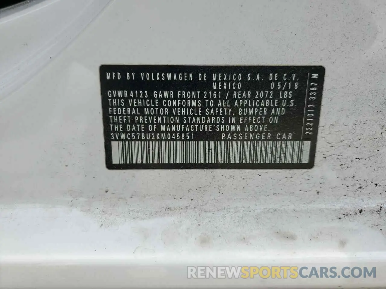 14 Фотография поврежденного автомобиля 3VWC57BU2KM045851 VOLKSWAGEN JETTA 2019