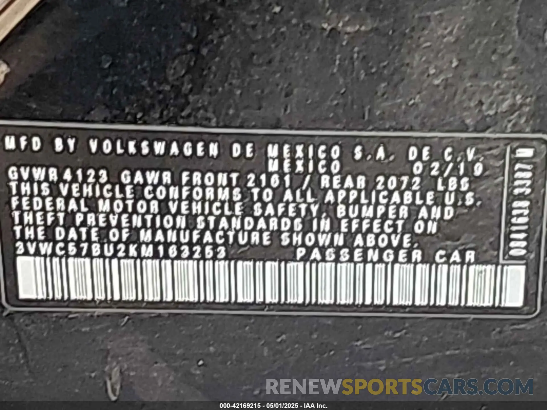 9 Photograph of a damaged car 3VWC57BU2KM163253 VOLKSWAGEN JETTA 2019