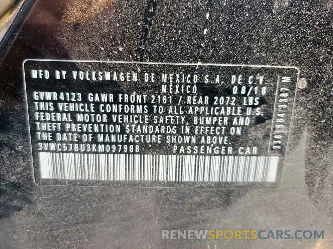 13 Фотография поврежденного автомобиля 3VWC57BU3KM097988 VOLKSWAGEN JETTA 2019