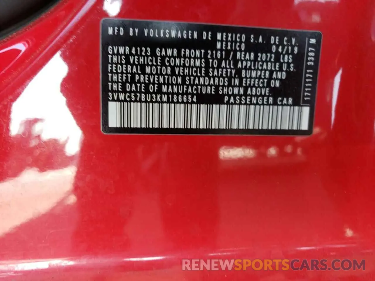 12 Фотография поврежденного автомобиля 3VWC57BU3KM186654 VOLKSWAGEN JETTA 2019