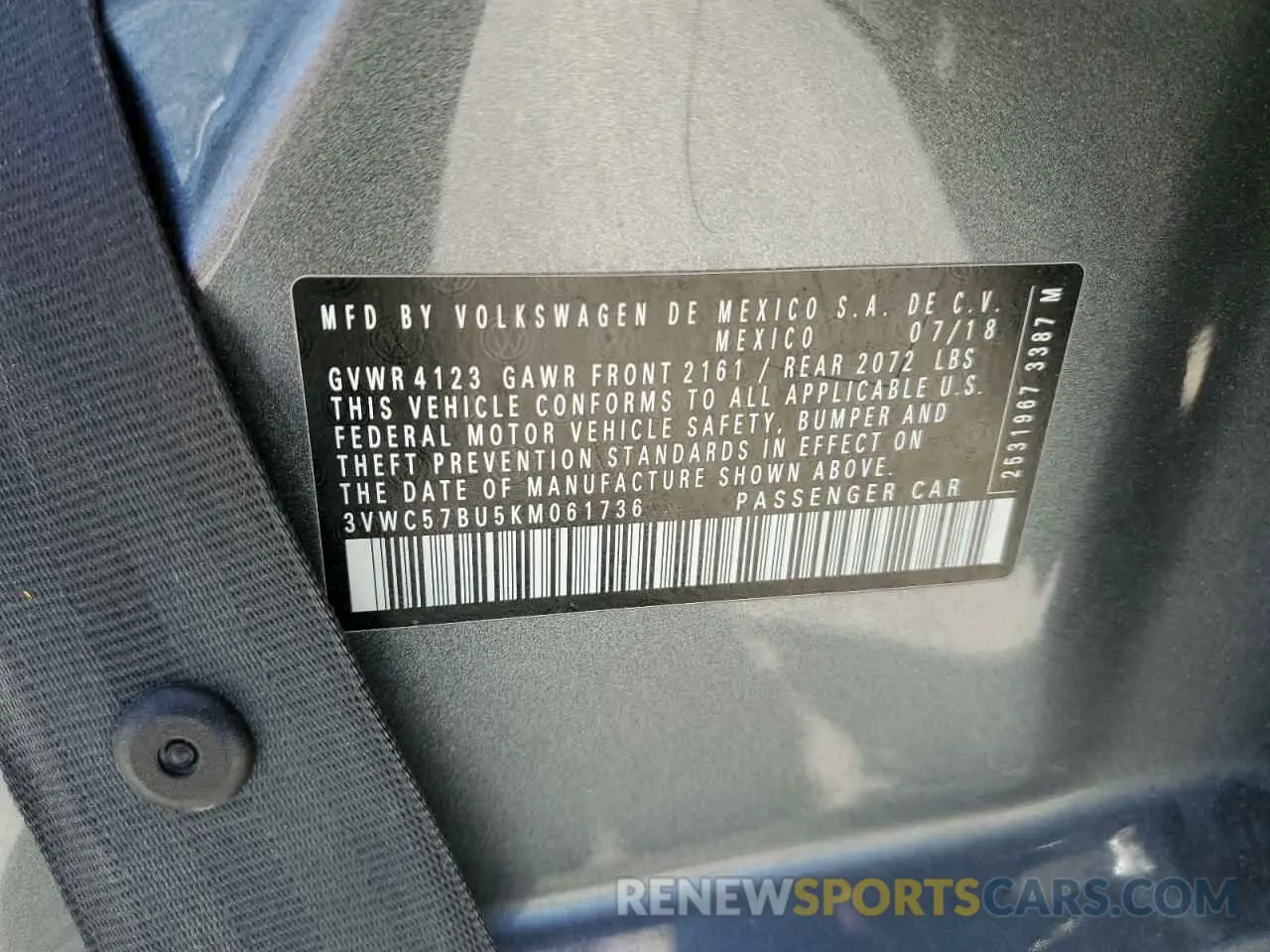 12 Фотография поврежденного автомобиля 3VWC57BU5KM061736 VOLKSWAGEN JETTA 2019