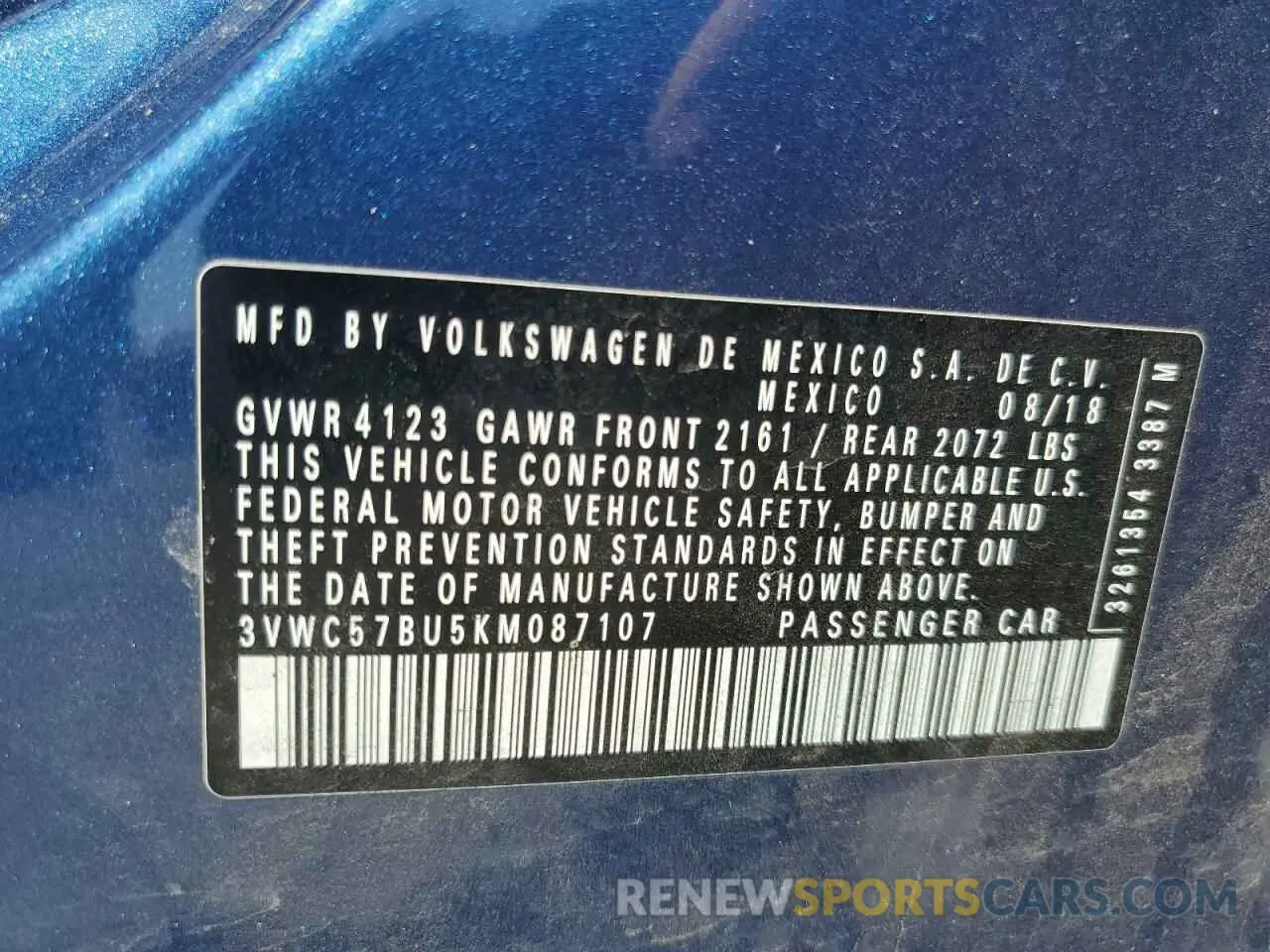 12 Фотография поврежденного автомобиля 3VWC57BU5KM087107 VOLKSWAGEN JETTA 2019