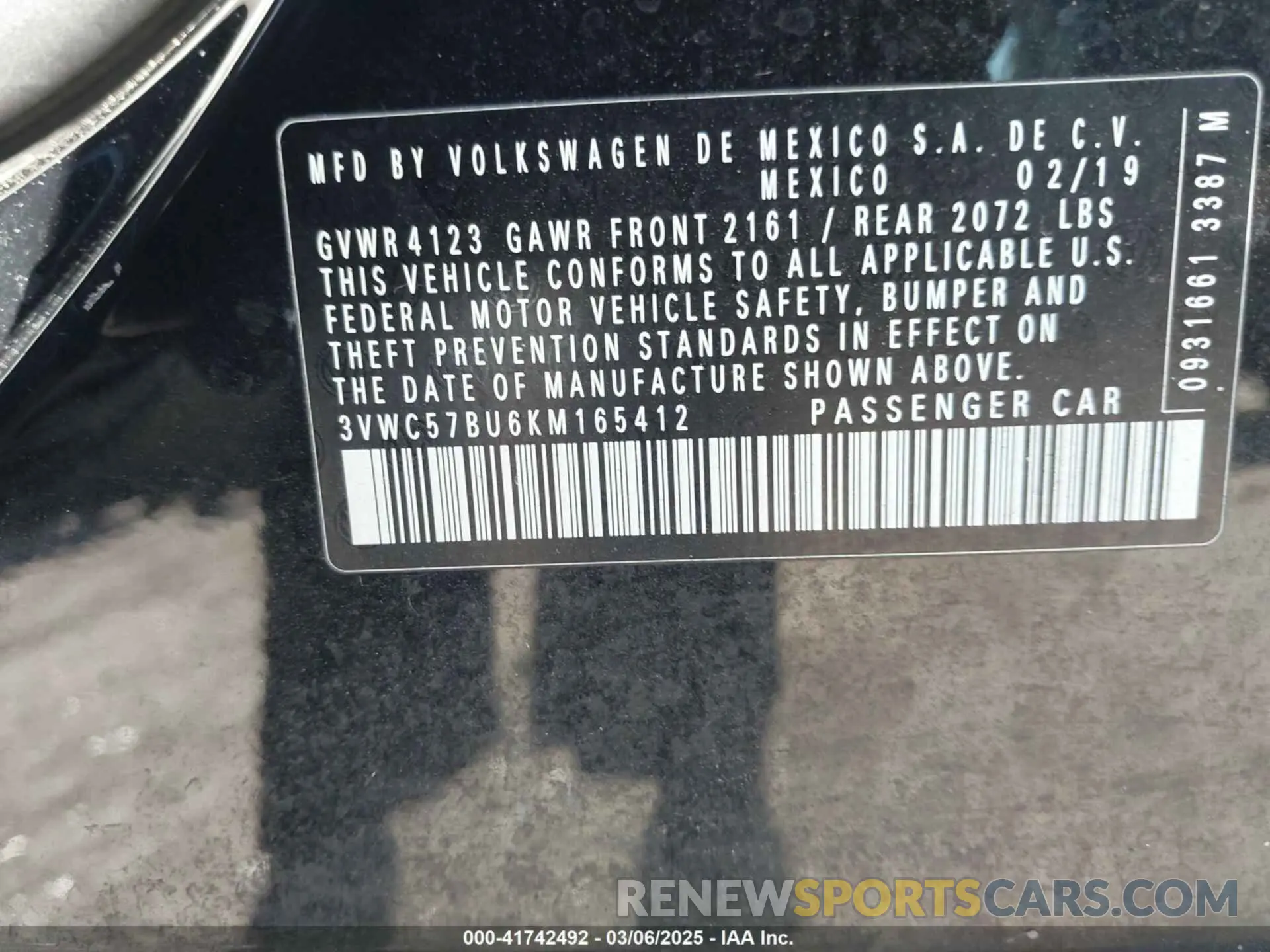 9 Фотография поврежденного автомобиля 3VWC57BU6KM165412 VOLKSWAGEN JETTA 2019