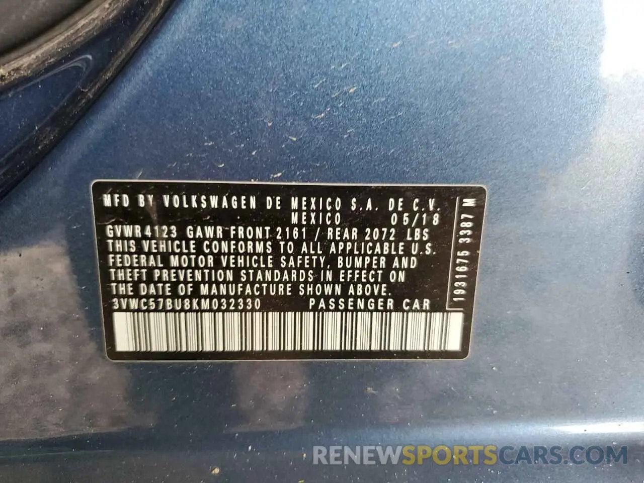 12 Фотография поврежденного автомобиля 3VWC57BU8KM032330 VOLKSWAGEN JETTA 2019
