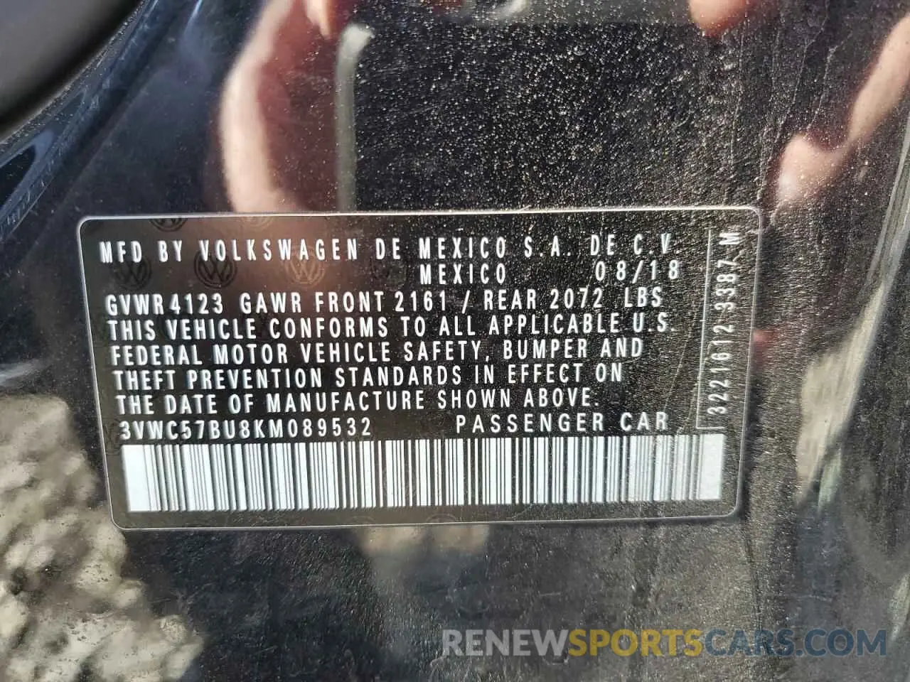 14 Фотография поврежденного автомобиля 3VWC57BU8KM089532 VOLKSWAGEN JETTA 2019
