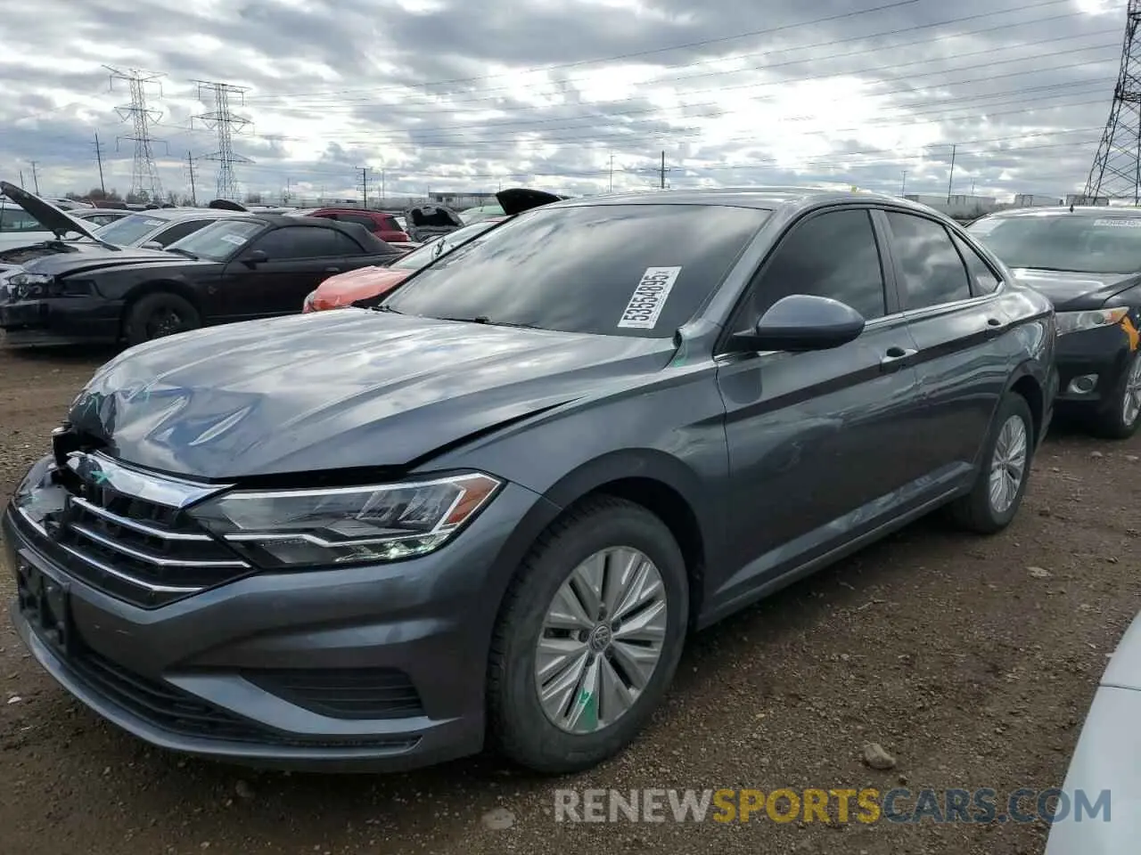 1 Photograph of a damaged car 3VWC57BU9KM134543 VOLKSWAGEN JETTA 2019