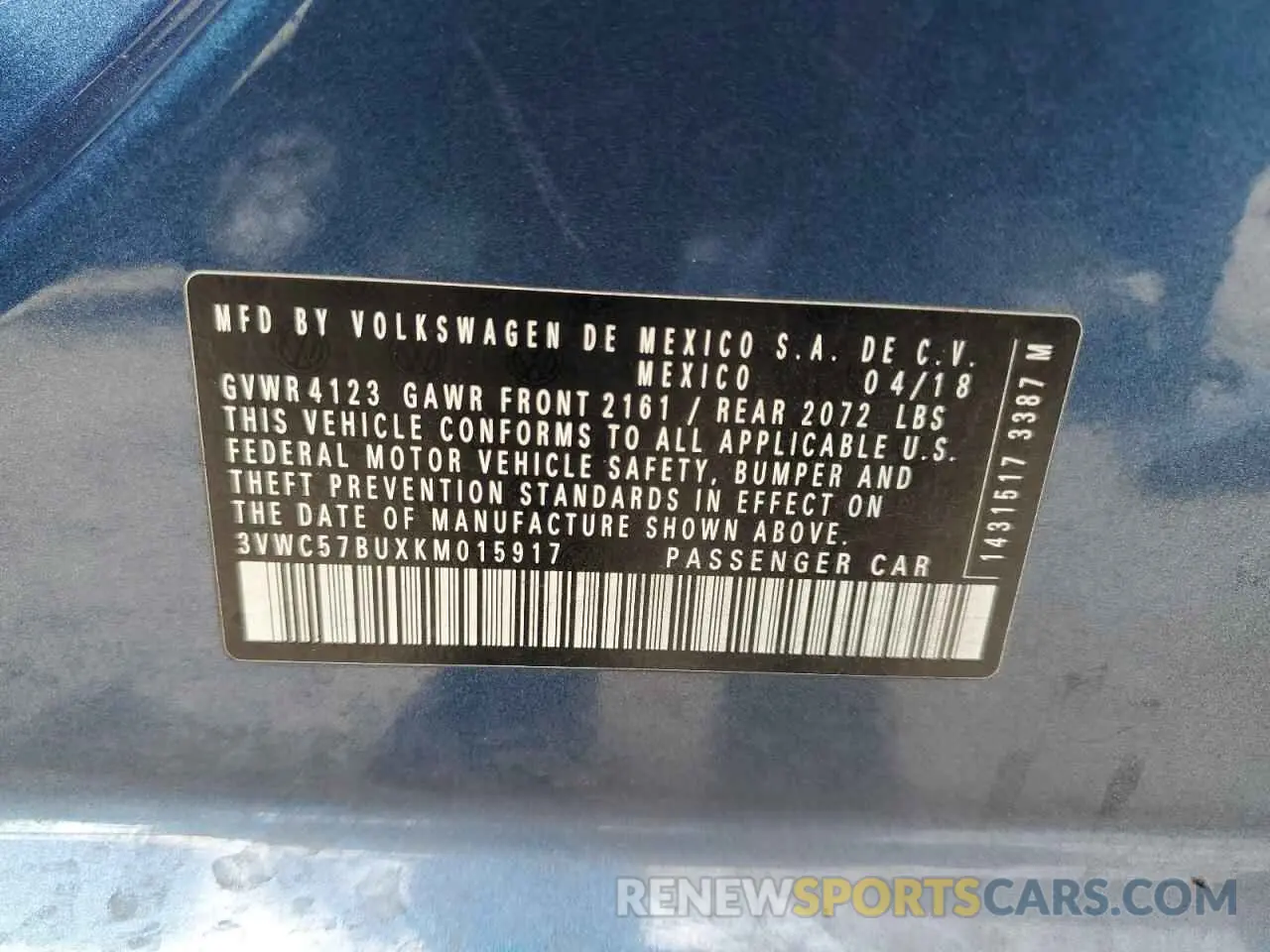 13 Фотография поврежденного автомобиля 3VWC57BUXKM015917 VOLKSWAGEN JETTA 2019
