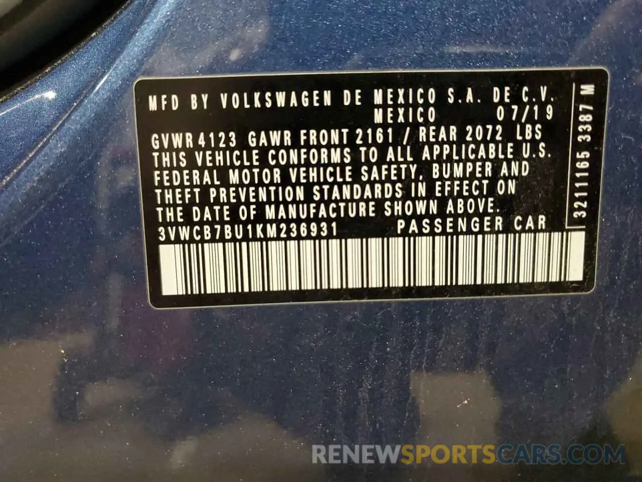 12 Фотография поврежденного автомобиля 3VWCB7BU1KM236931 VOLKSWAGEN JETTA 2019