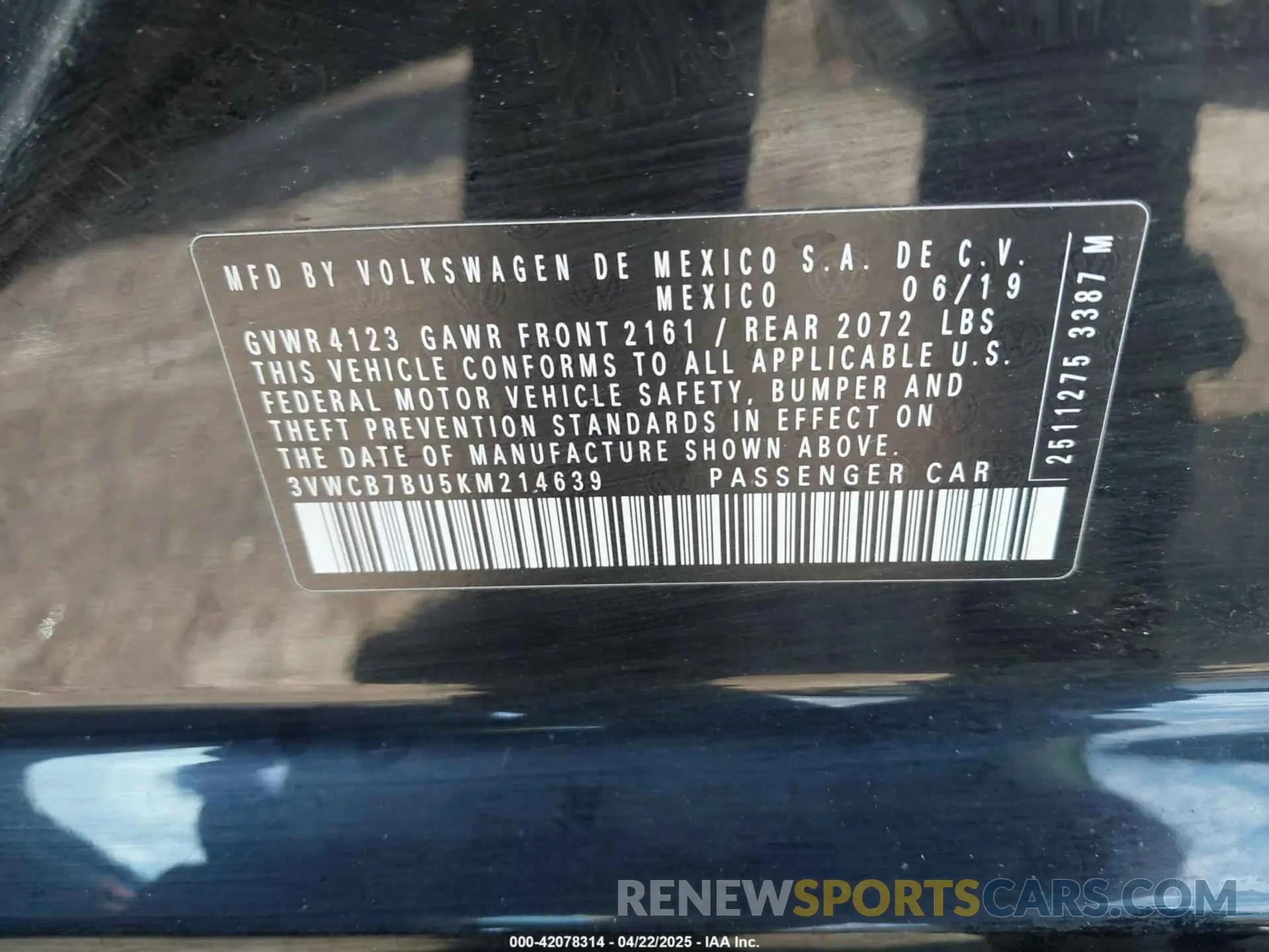 9 Фотография поврежденного автомобиля 3VWCB7BU5KM214639 VOLKSWAGEN JETTA 2019