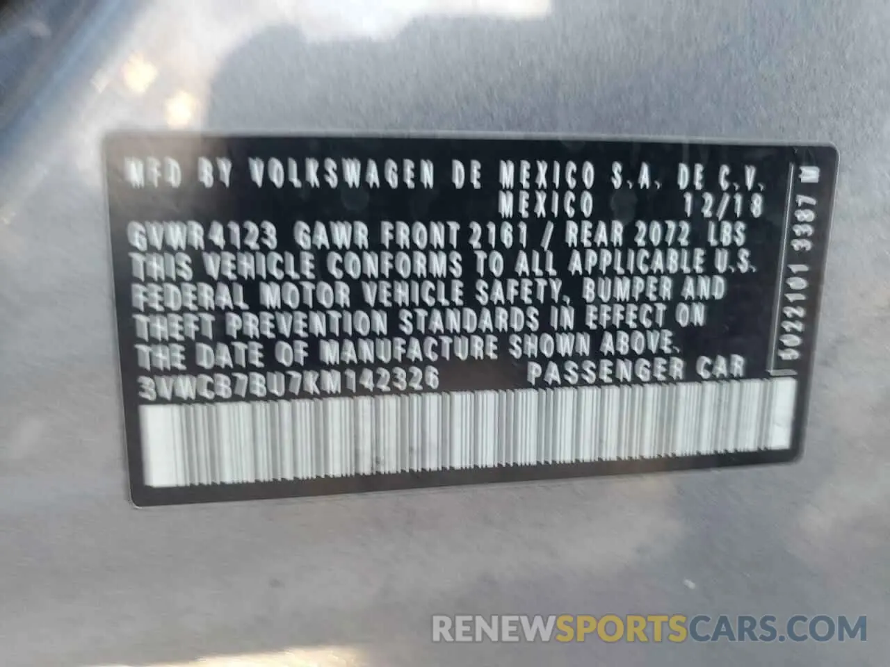 12 Фотография поврежденного автомобиля 3VWCB7BU7KM142326 VOLKSWAGEN JETTA 2019