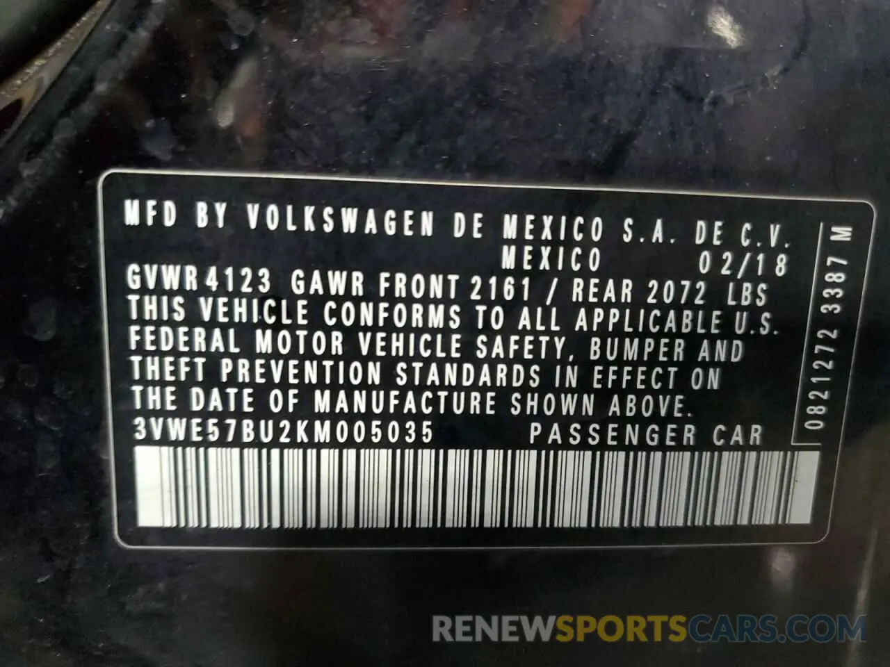 12 Фотография поврежденного автомобиля 3VWE57BU2KM005035 VOLKSWAGEN JETTA 2019