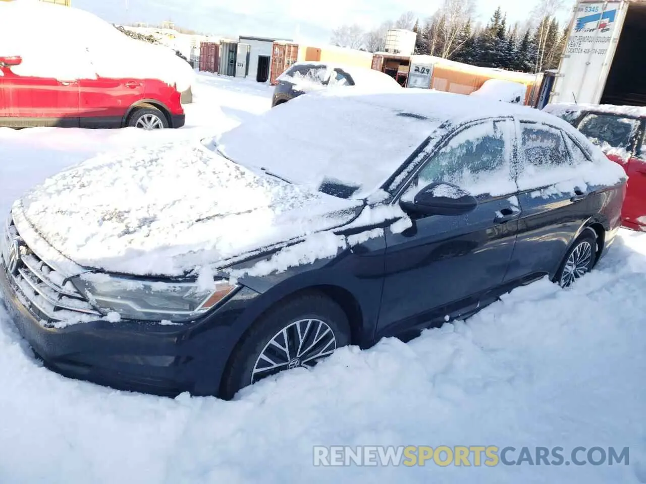 1 Photograph of a damaged car 3VWE57BU2KM098123 VOLKSWAGEN JETTA 2019