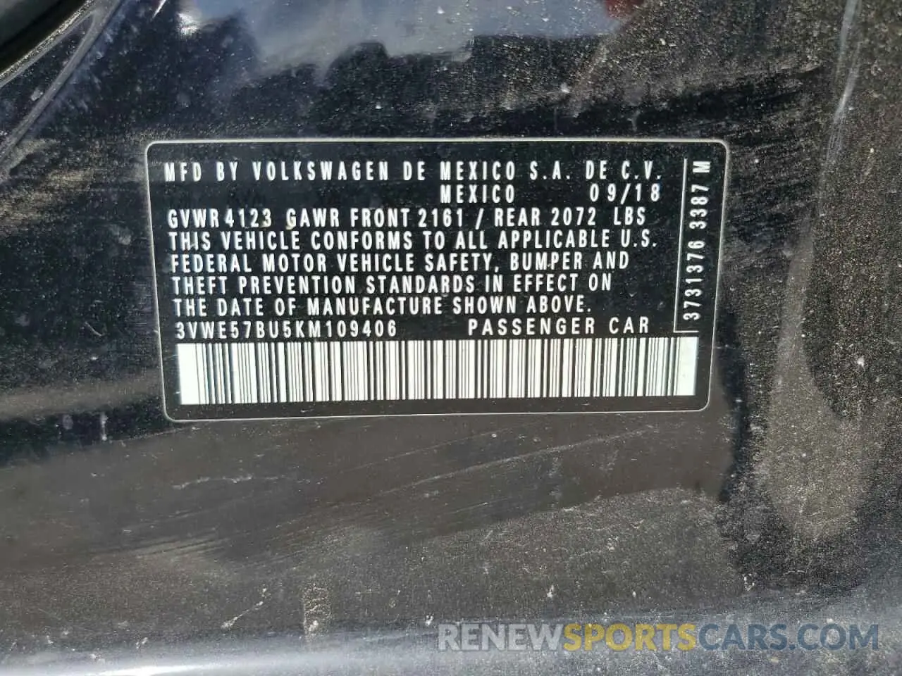 14 Фотография поврежденного автомобиля 3VWE57BU5KM109406 VOLKSWAGEN JETTA 2019