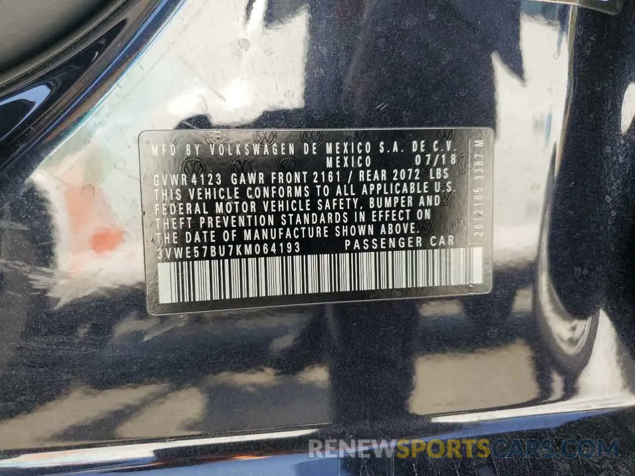 13 Фотография поврежденного автомобиля 3VWE57BU7KM064193 VOLKSWAGEN JETTA 2019