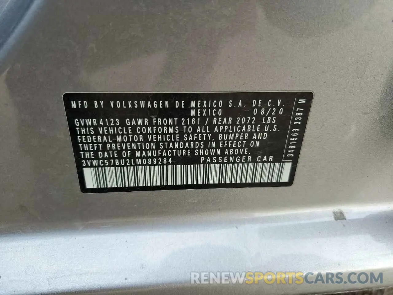 12 Фотография поврежденного автомобиля 3VWC57BU2LM089284 VOLKSWAGEN JETTA 2020