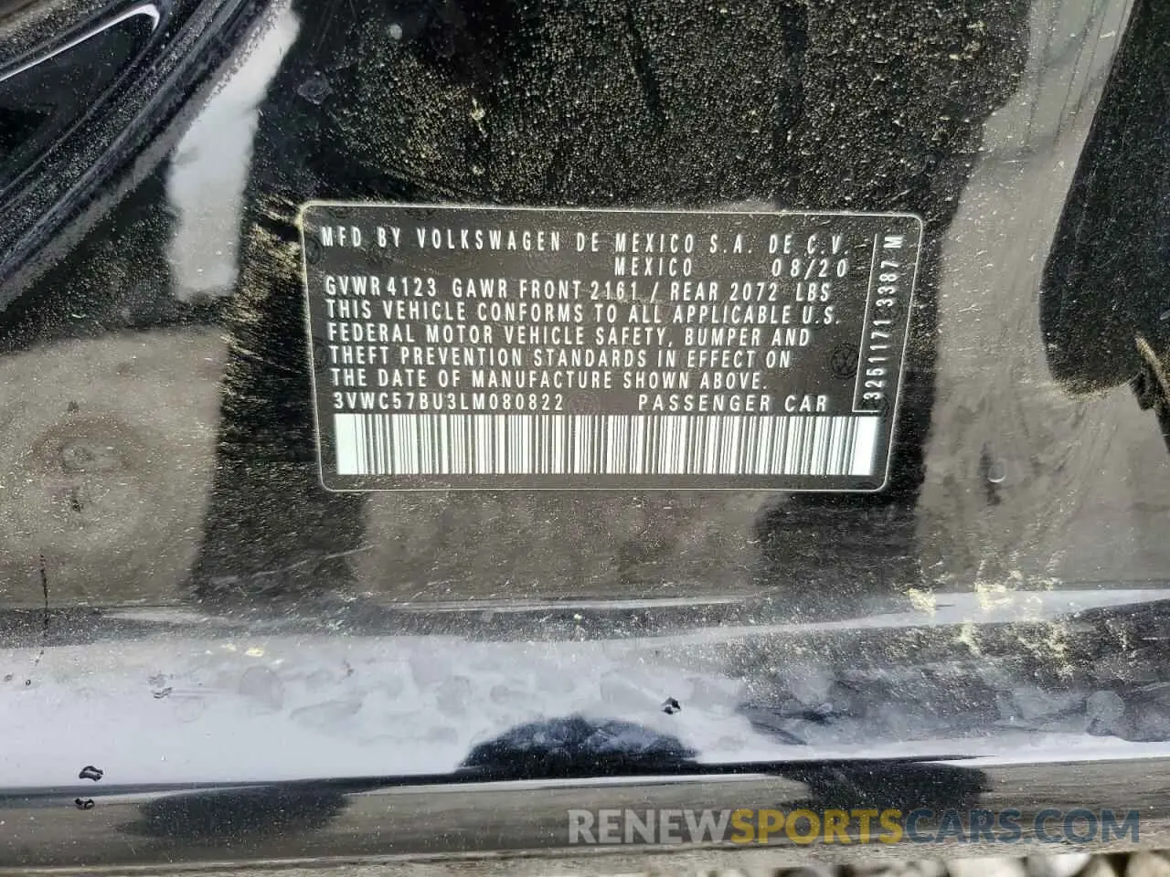 13 Photograph of a damaged car 3VWC57BU3LM080822 VOLKSWAGEN JETTA 2020