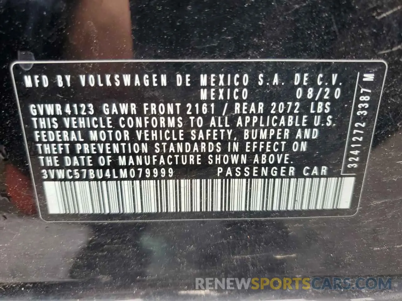 13 Photograph of a damaged car 3VWC57BU4LM079999 VOLKSWAGEN JETTA 2020