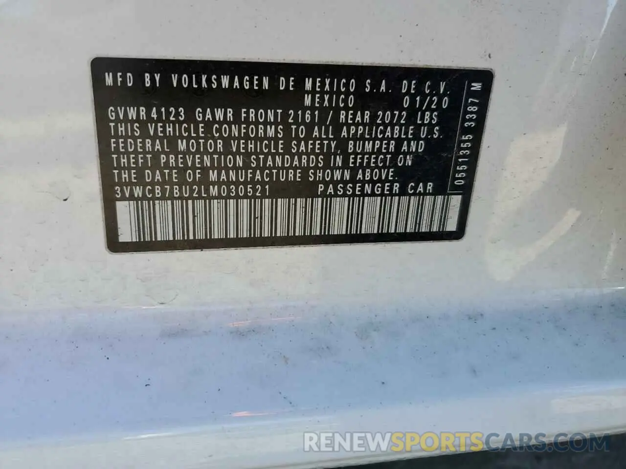 12 Фотография поврежденного автомобиля 3VWCB7BU2LM030521 VOLKSWAGEN JETTA 2020
