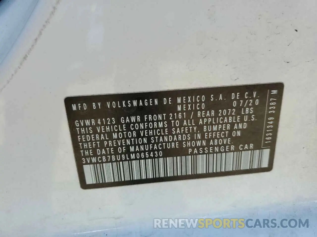 13 Фотография поврежденного автомобиля 3VWCB7BU9LM065430 VOLKSWAGEN JETTA 2020
