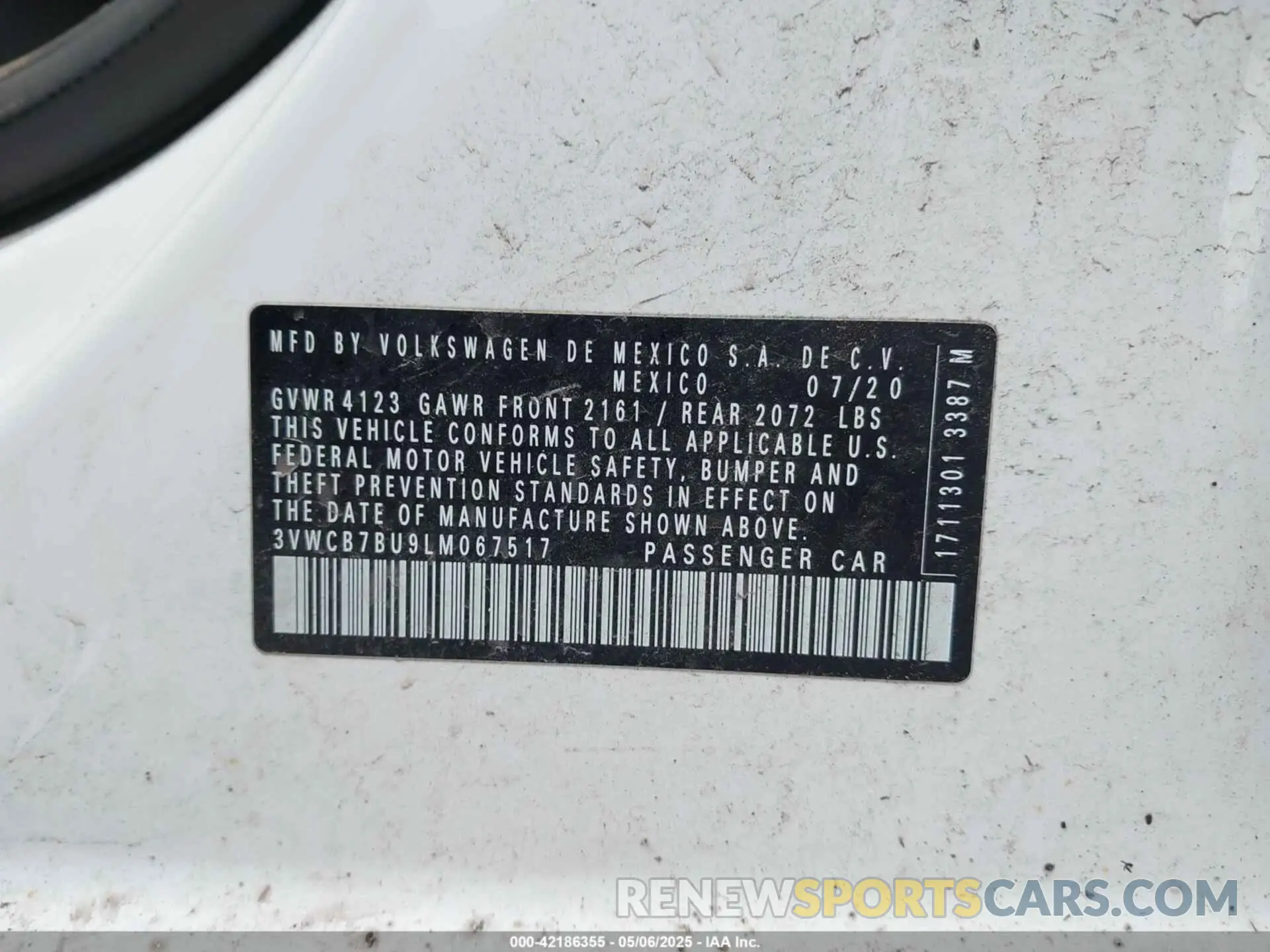 9 Фотография поврежденного автомобиля 3VWCB7BU9LM067517 VOLKSWAGEN JETTA 2020