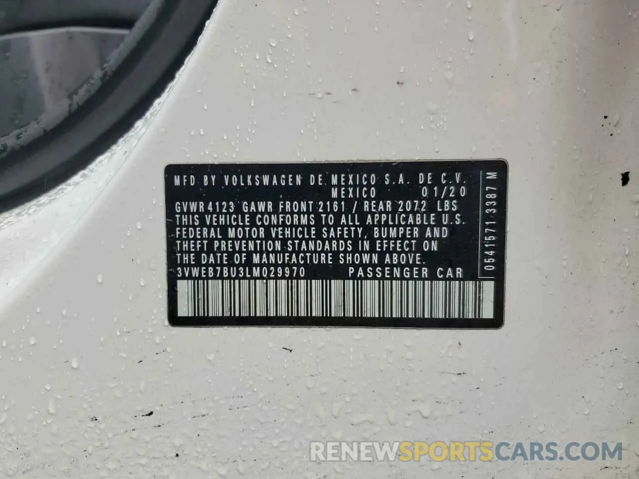 12 Photograph of a damaged car 3VWEB7BU3LM029970 VOLKSWAGEN JETTA 2020