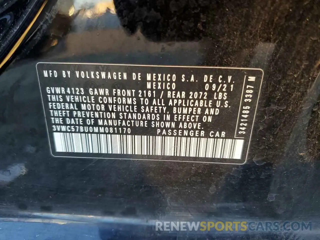 14 Фотография поврежденного автомобиля 3VWC57BU0MM081170 VOLKSWAGEN JETTA 2021