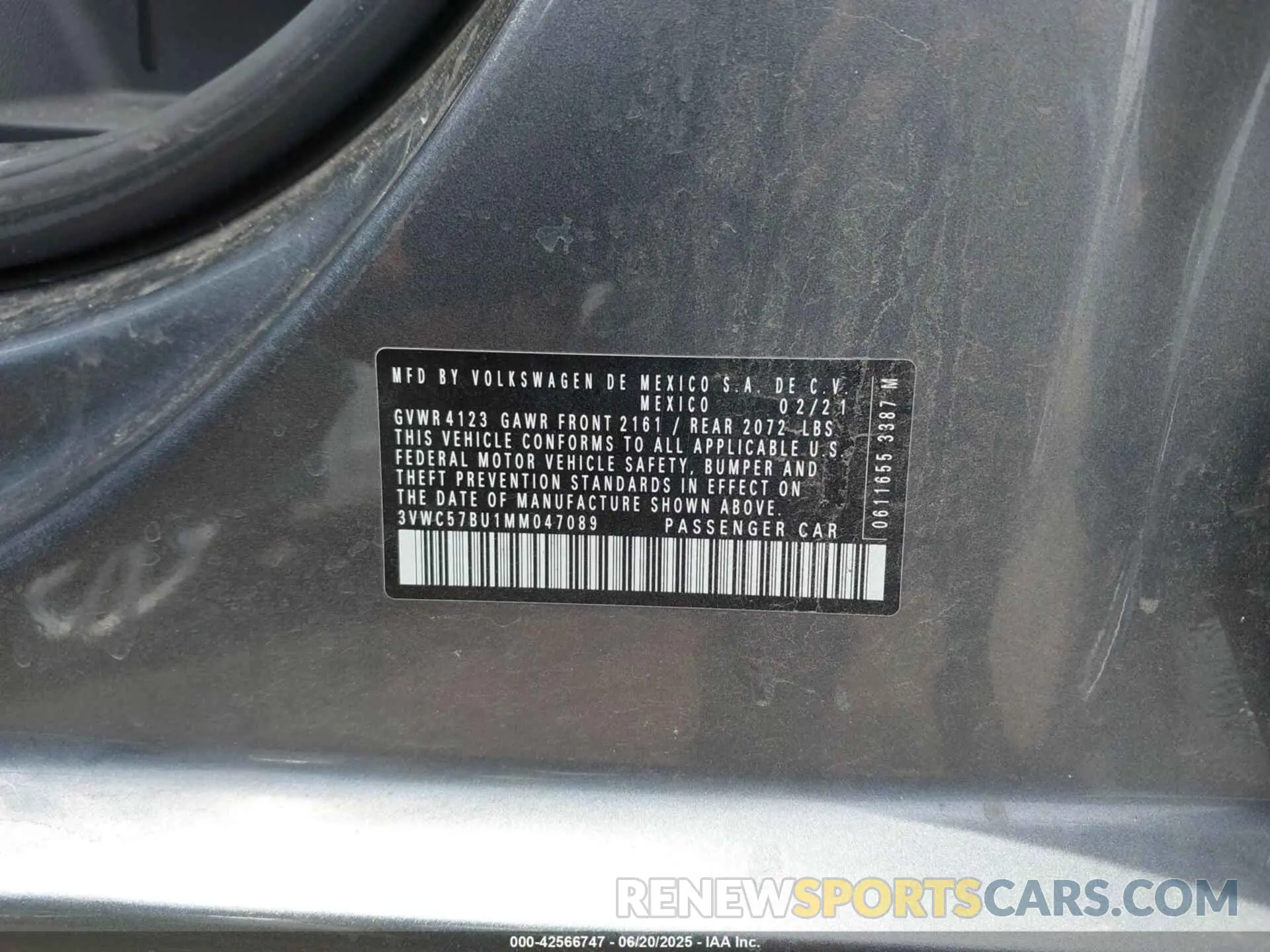 9 Photograph of a damaged car 3VWC57BU1MM047089 VOLKSWAGEN JETTA 2021