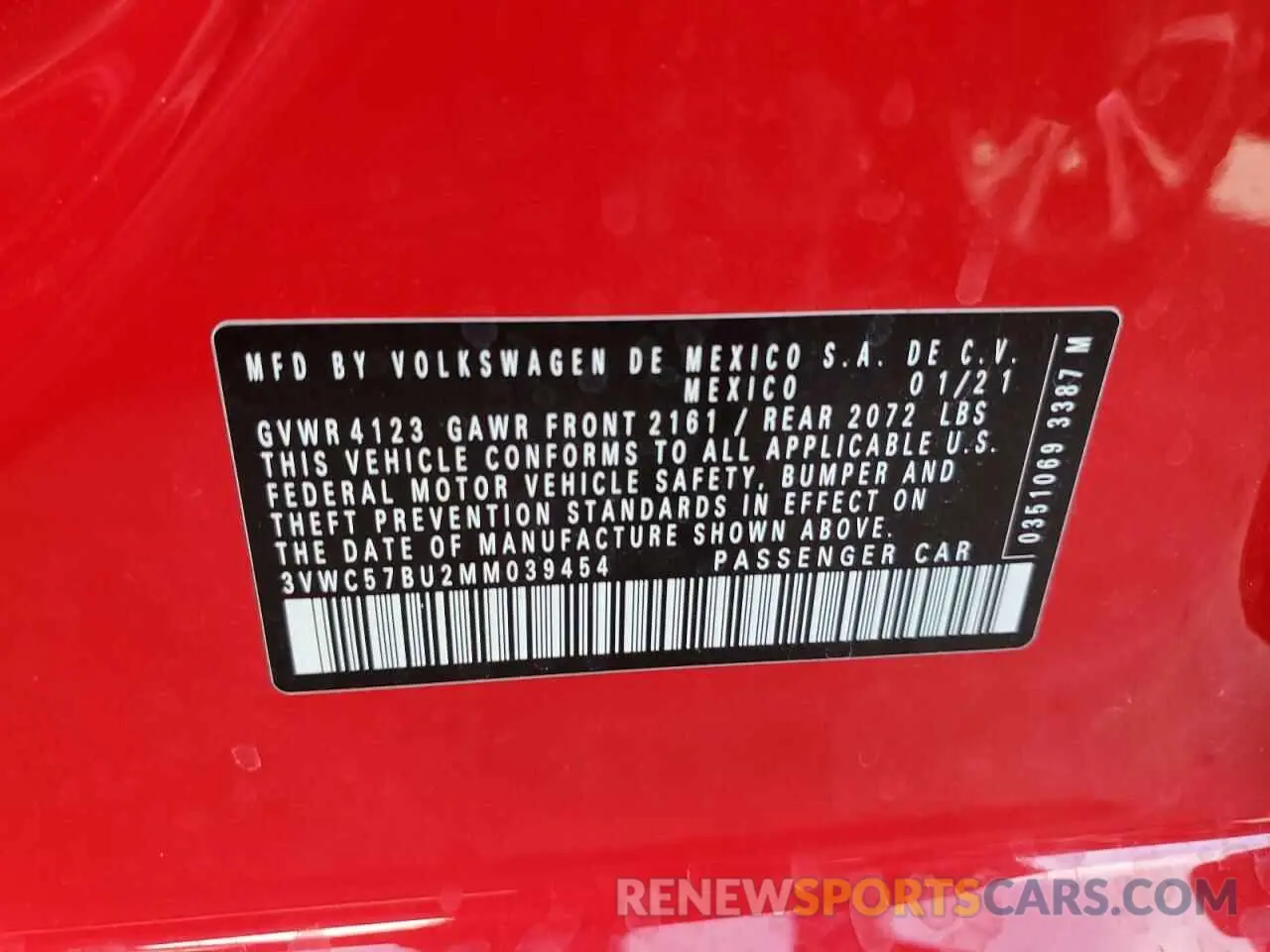 12 Фотография поврежденного автомобиля 3VWC57BU2MM039454 VOLKSWAGEN JETTA 2021