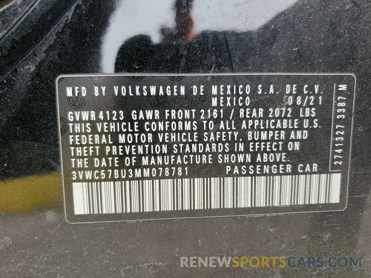 13 Фотография поврежденного автомобиля 3VWC57BU3MM078781 VOLKSWAGEN JETTA 2021
