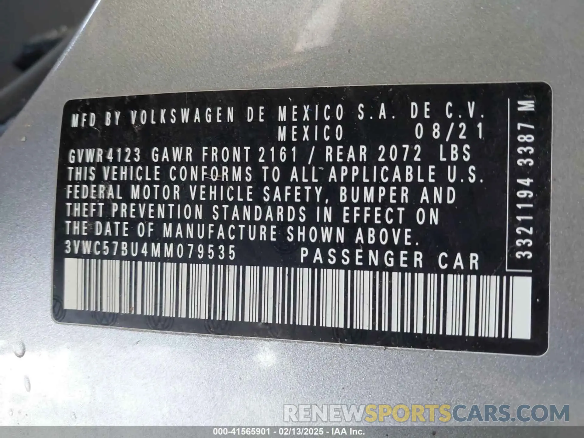 9 Фотография поврежденного автомобиля 3VWC57BU4MM079535 VOLKSWAGEN JETTA 2021