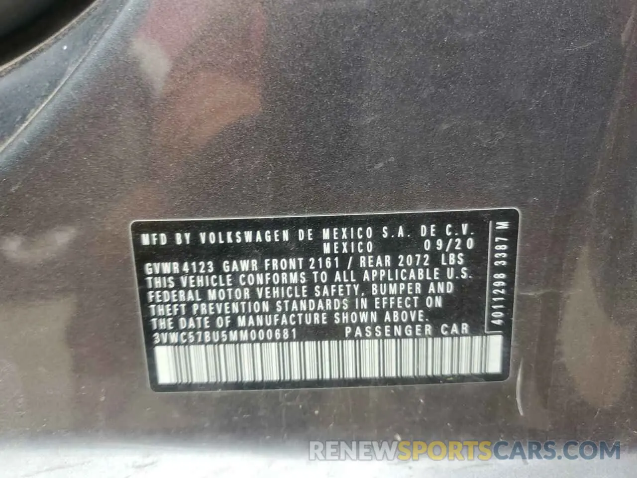 12 Photograph of a damaged car 3VWC57BU5MM000681 VOLKSWAGEN JETTA 2021