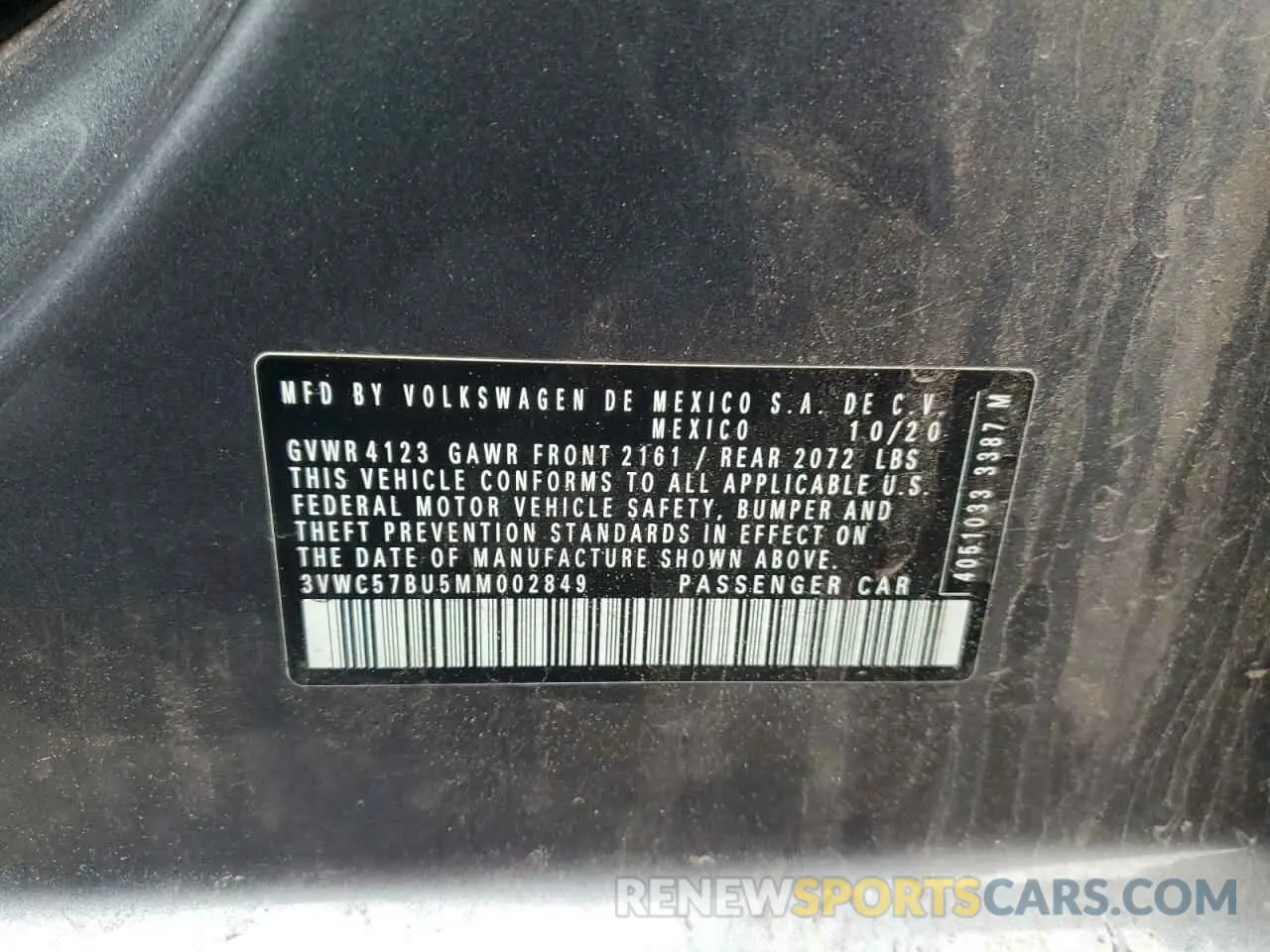 12 Photograph of a damaged car 3VWC57BU5MM002849 VOLKSWAGEN JETTA 2021