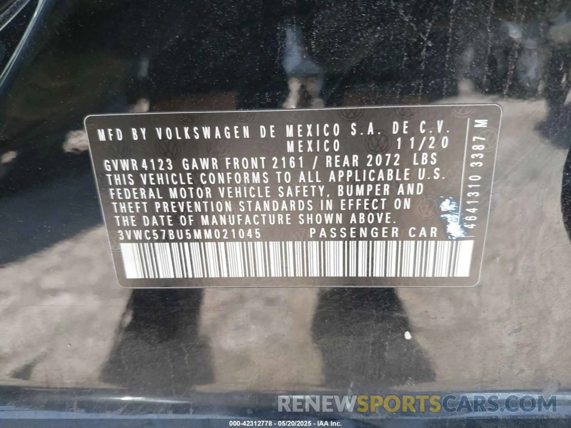 9 Photograph of a damaged car 3VWC57BU5MM021045 VOLKSWAGEN JETTA 2021