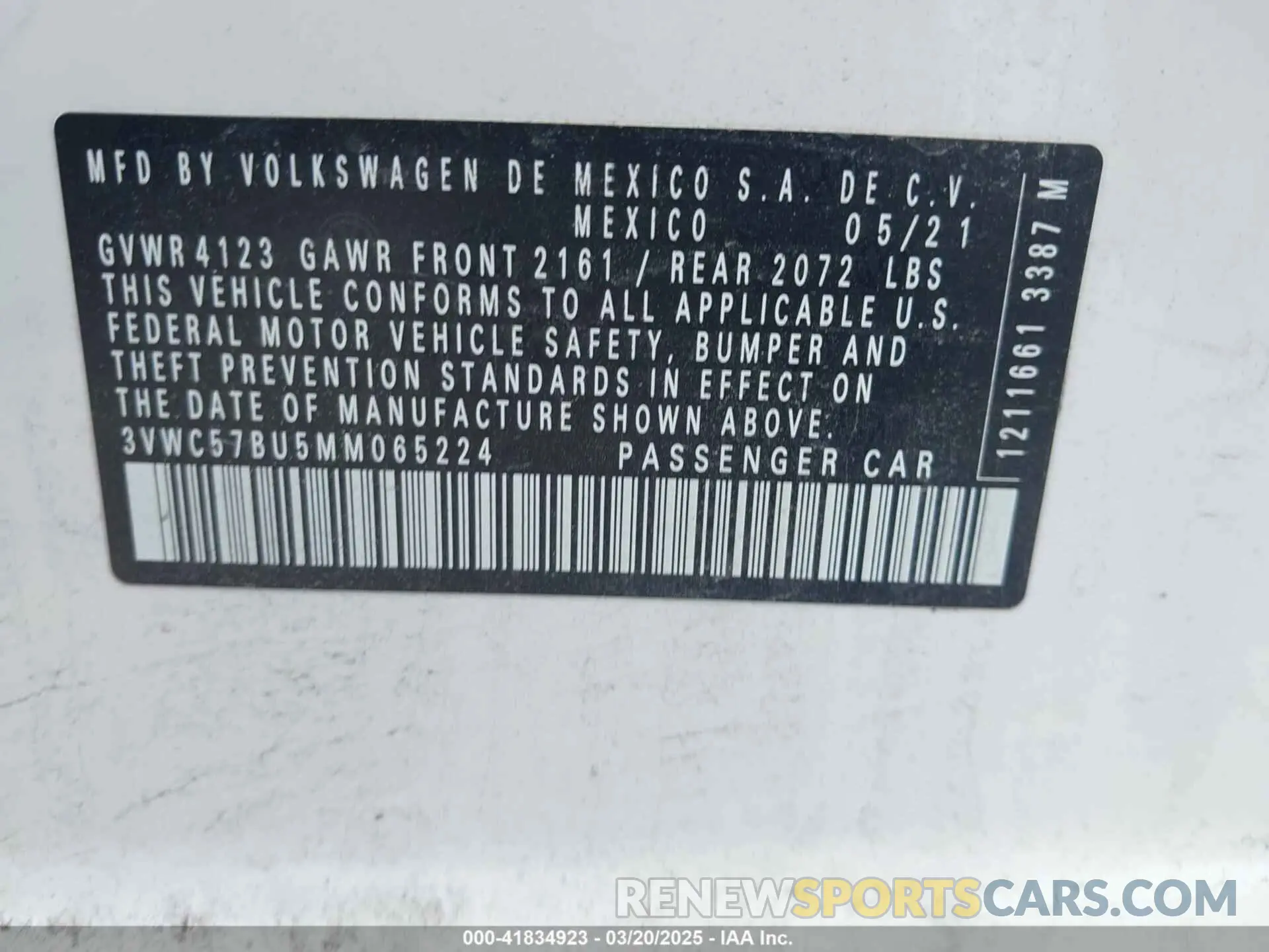 9 Фотография поврежденного автомобиля 3VWC57BU5MM065224 VOLKSWAGEN JETTA 2021
