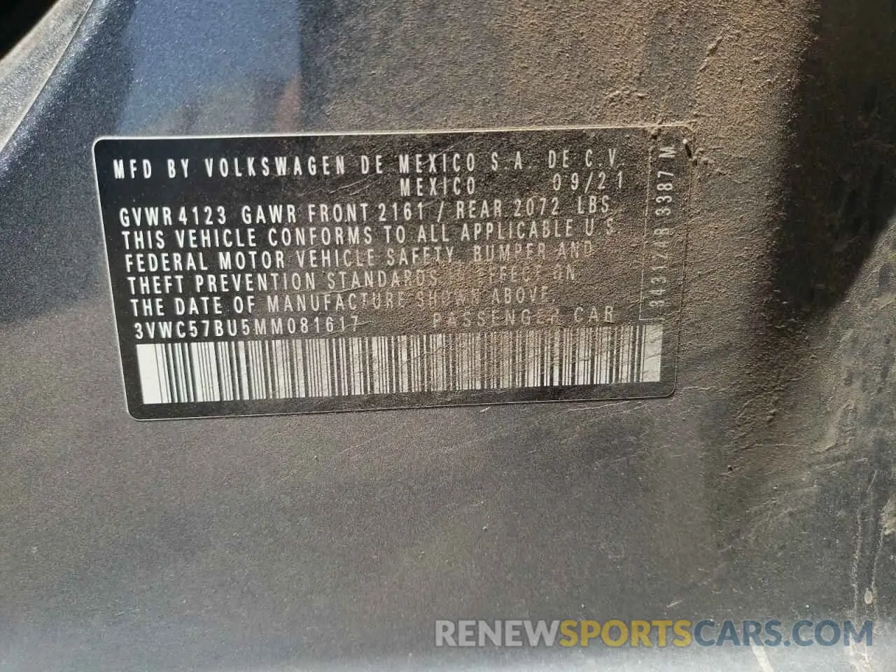 12 Фотография поврежденного автомобиля 3VWC57BU5MM081617 VOLKSWAGEN JETTA 2021