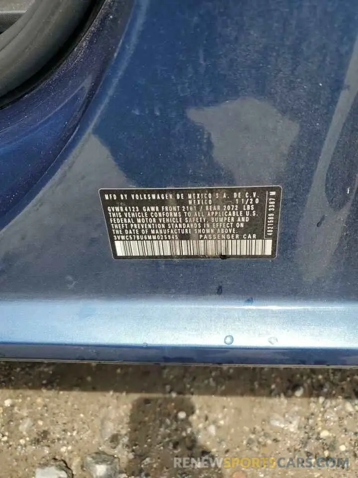 13 Фотография поврежденного автомобиля 3VWC57BU6MM025945 VOLKSWAGEN JETTA 2021