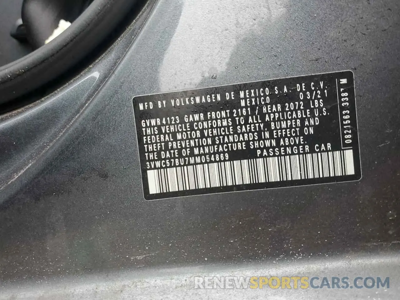 14 Фотография поврежденного автомобиля 3VWC57BU7MM054869 VOLKSWAGEN JETTA 2021