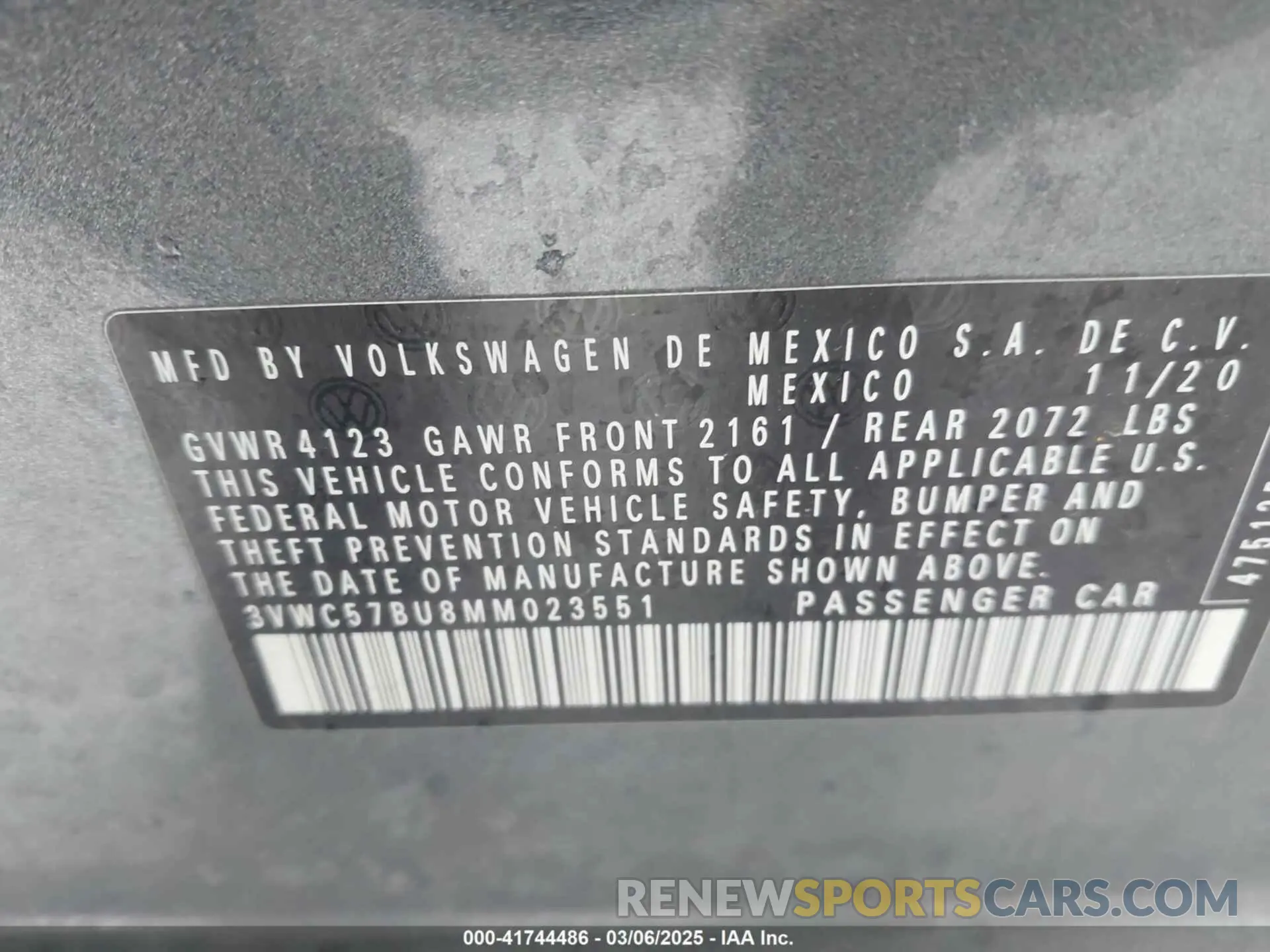 9 Фотография поврежденного автомобиля 3VWC57BU8MM023551 VOLKSWAGEN JETTA 2021