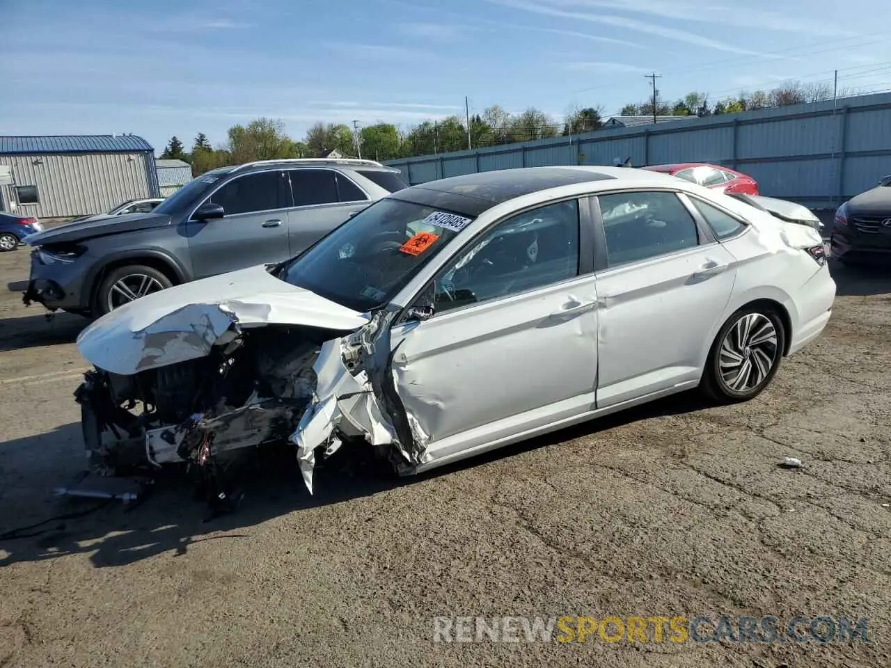 1 Photograph of a damaged car 3VWE57BU8MM084746 VOLKSWAGEN JETTA 2021