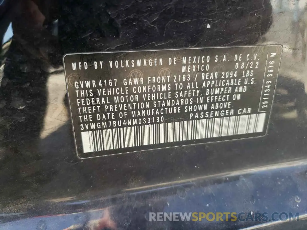 13 Фотография поврежденного автомобиля 3VWGM7BU4NM033130 VOLKSWAGEN JETTA 2022