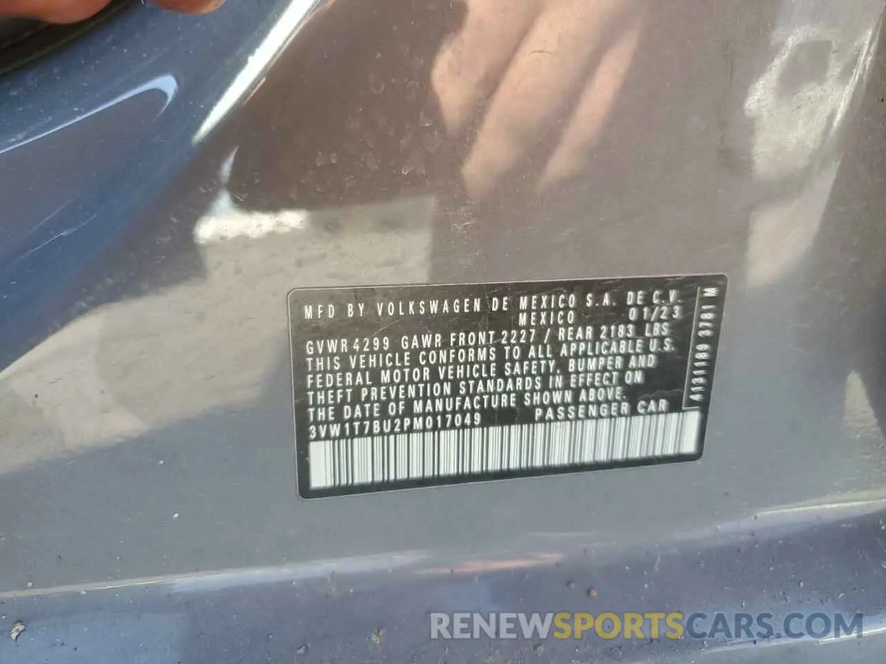 14 Photograph of a damaged car 3VW1T7BU2PM017049 VOLKSWAGEN JETTA 2023