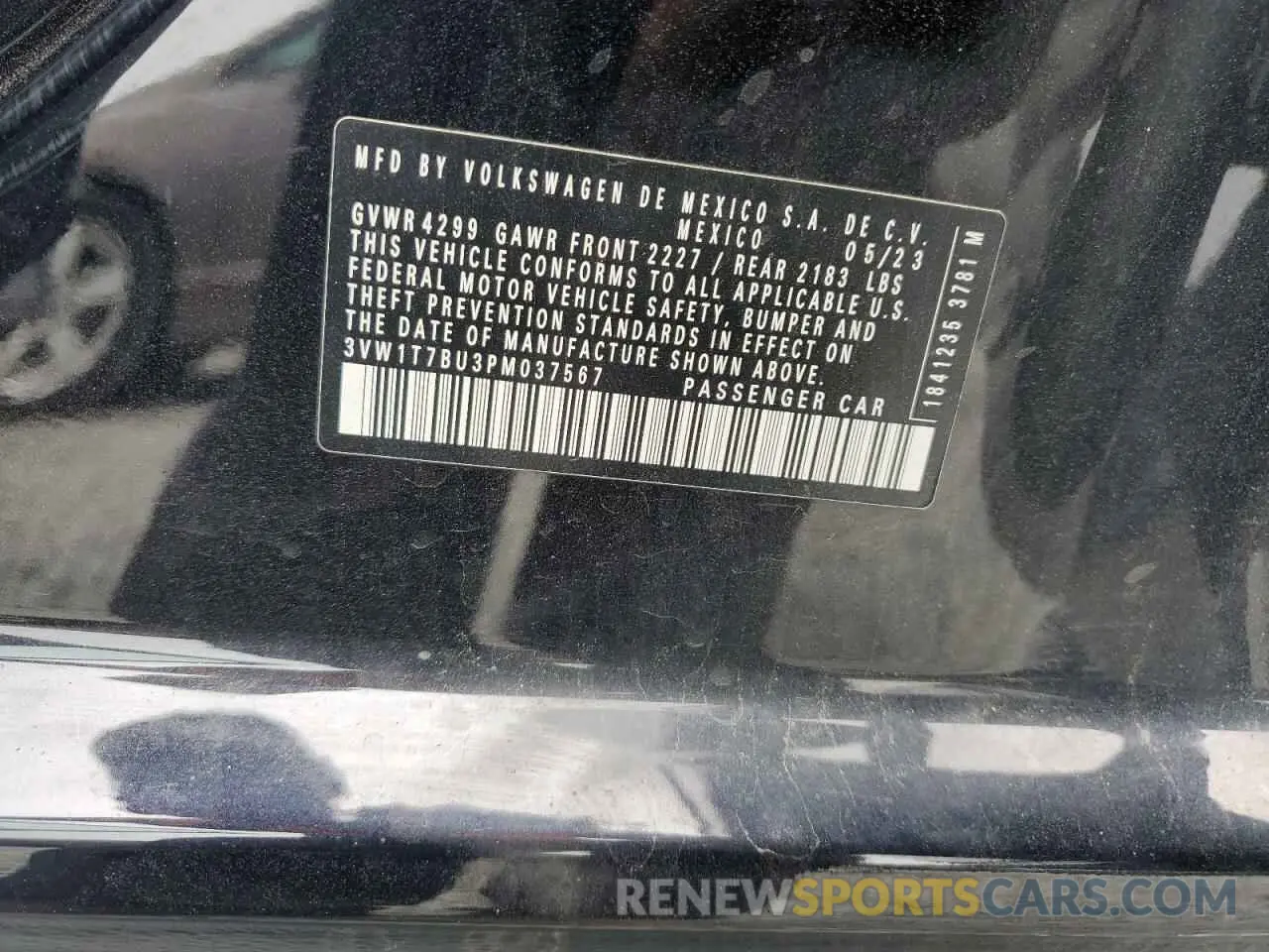12 Photograph of a damaged car 3VW1T7BU3PM037567 VOLKSWAGEN JETTA 2023